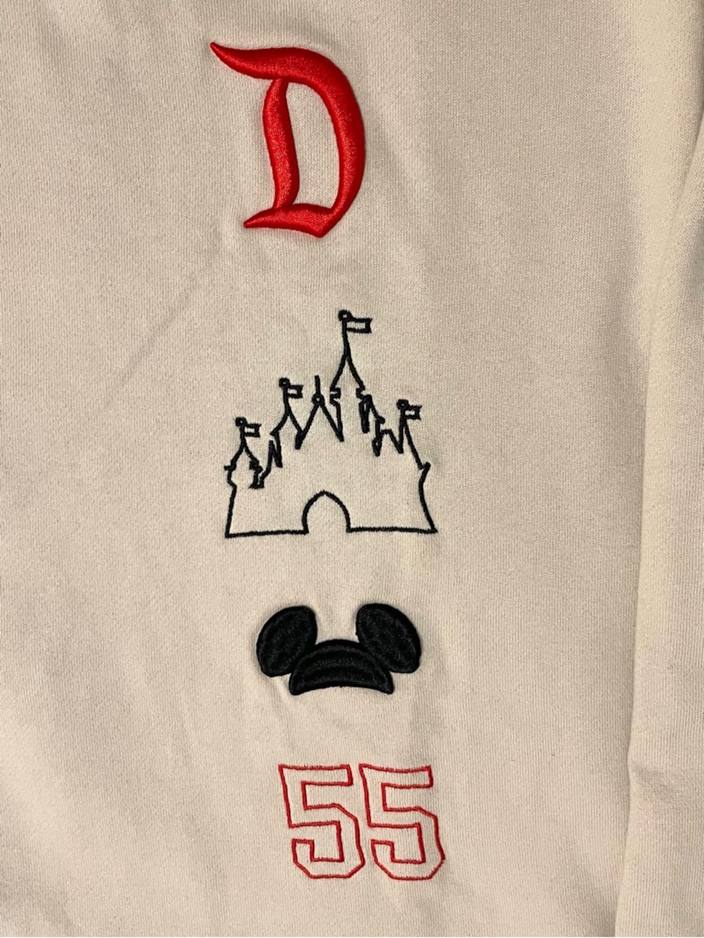Disneyland Resort "55" Symbols Cream Crewneck Sweatshirt - Size XL - EUC - Picture 2 of 12